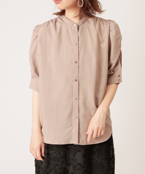 natural couture(ナチュラルクチュール)の「【WEB限定カラー有り】立体ギャザーパフ2WAYブラウス(シャツ/ブラウス・レディース・ブラック/オフホワイト/モカ/その他1・FREE)」の6枚目の写真