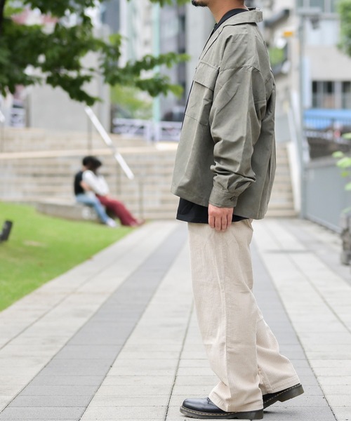 JOHN'S CLOSET(ジョンズクローゼット)の「【i】ポリスエード ラベルドシャツ(シャツ/ブラウス・メンズ・ベージュ系その他/ブルー/オリーブ/ブラック/オフホワイト・MEDIUM/LARGE)」の22枚目の写真