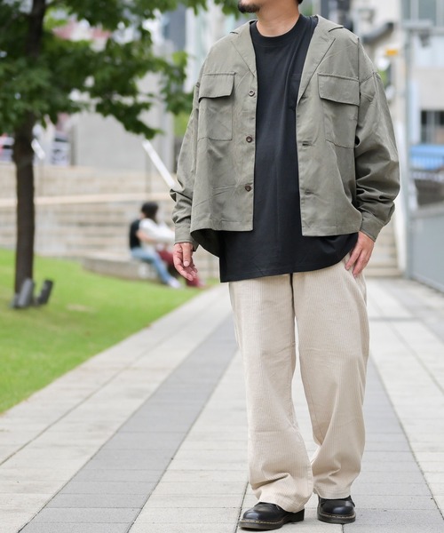 JOHN'S CLOSET(ジョンズクローゼット)の「【i】ポリスエード ラベルドシャツ(シャツ/ブラウス・メンズ・ベージュ系その他/ブルー/オリーブ/ブラック/オフホワイト・MEDIUM/LARGE)」の7枚目の写真
