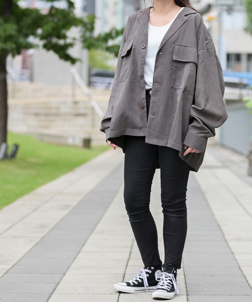 JOHN'S CLOSET(ジョンズクローゼット)の「【i】ポリスエード ラベルドシャツ(シャツ/ブラウス・メンズ・ベージュ系その他/ブルー/オリーブ/ブラック/オフホワイト・MEDIUM/LARGE)」の17枚目の写真