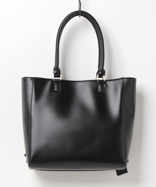 WEGO（ウィゴー）の「WEGO/レースアップリボントートバッグ（トートバッグ・レディース・ホワイト/ブラック・FREE）」の4枚目の写真