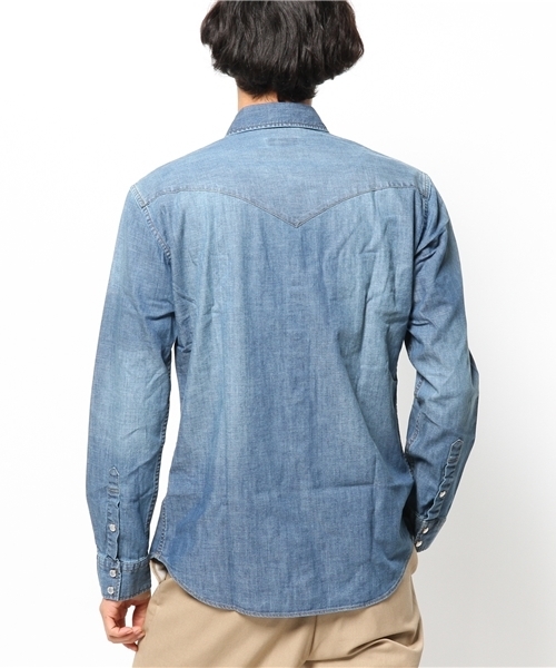 WEGO（ウィゴー）の「WEGO/デニムウエスタンシャツ（シャツ/ブラウス・メンズ・インディゴブルー/ダークインディゴブルー・MEDIUM/LARGE）」の7枚目の写真