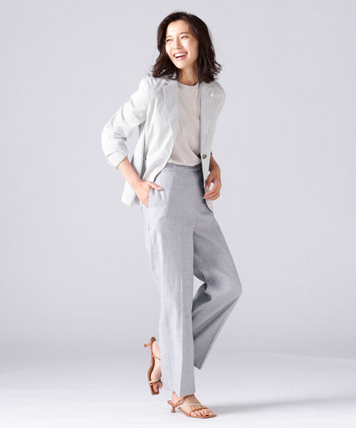 EFFE BEAMS（エッフェビームス）の「LARDINI / HAVANA ストライプ シャツジャケット（テーラードジャケット・レディース・ベージュ・38/40）」の3枚目の写真