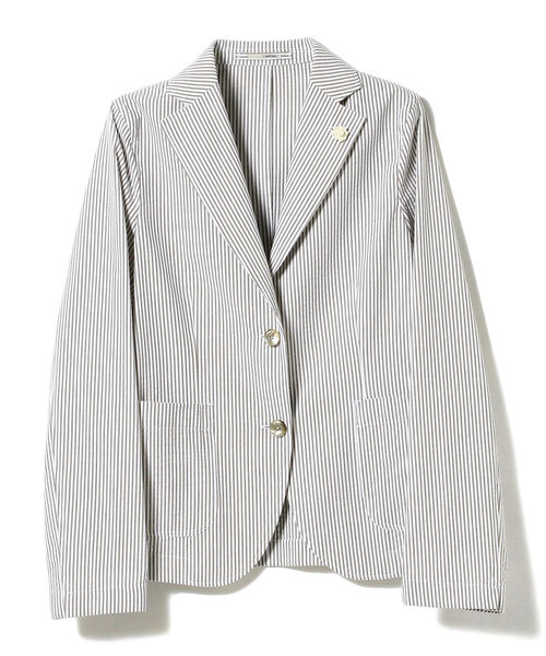 EFFE BEAMS（エッフェビームス）の「LARDINI / HAVANA ストライプ シャツジャケット（テーラードジャケット・レディース・ベージュ・38/40）」の4枚目の写真