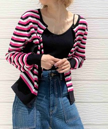 Q | UVカットマルチボーダーカーディガン(カーディガン/ボレロ)