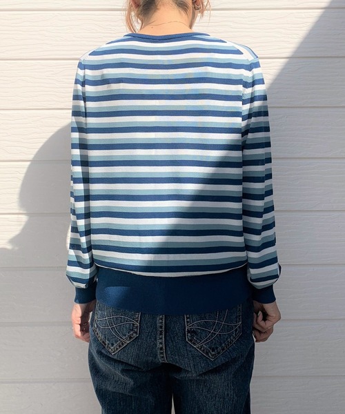 Q（キュー）の「UVカットマルチボーダーカーディガン（カーディガン/ボレロ・レディース・ブルー系その他/ピンク系その他/ブラック系その他/イエロー系その他・MEDIUM）」の7枚目の写真