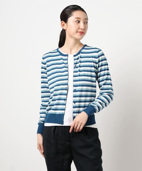 Q（キュー）の「UVカットマルチボーダーカーディガン（カーディガン/ボレロ・レディース・ブルー系その他/ピンク系その他/ブラック系その他/イエロー系その他・MEDIUM）」の15枚目の写真