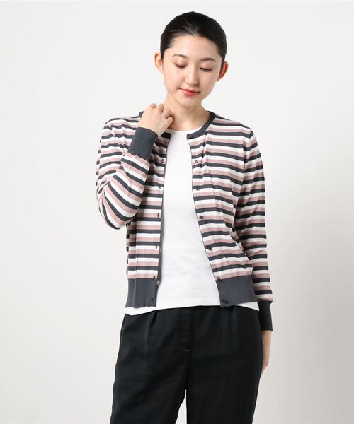 Q（キュー）の「UVカットマルチボーダーカーディガン（カーディガン/ボレロ・レディース・ブルー系その他/ピンク系その他/ブラック系その他/イエロー系その他・MEDIUM）」の13枚目の写真