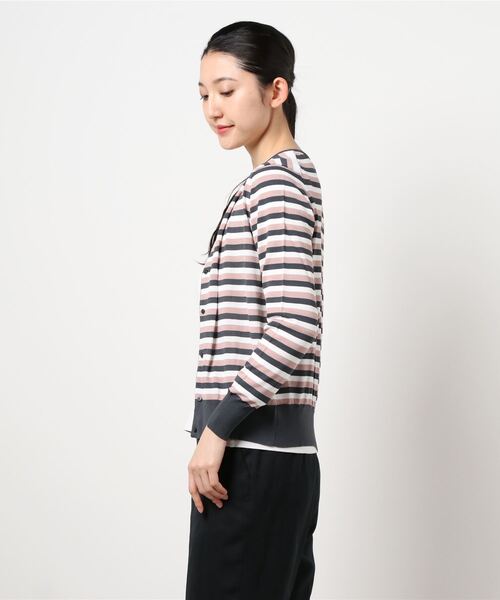 Q（キュー）の「UVカットマルチボーダーカーディガン（カーディガン/ボレロ・レディース・ブルー系その他/ピンク系その他/ブラック系その他/イエロー系その他・MEDIUM）」の12枚目の写真