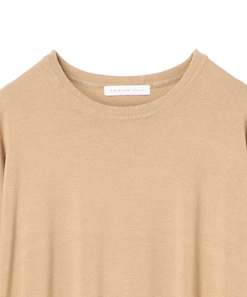 AMERICAN HOLIC（アメリカンホリック）の「深ラウンドネックリラックスワンピース ＊（ワンピース・レディース・ライトグレー/ブラック/ピンク/ベージュ・FREE）」の11枚目の写真