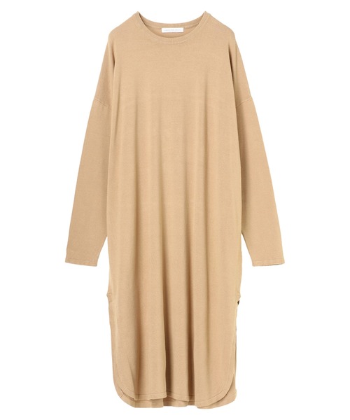 AMERICAN HOLIC（アメリカンホリック）の「深ラウンドネックリラックスワンピース ＊（ワンピース・レディース・ライトグレー/ブラック/ピンク/ベージュ・FREE）」の9枚目の写真