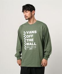 VANS ヴァンズ M CHECKER&BOLD L/STEE ロングスリーブ 121R1021100 KHAKI