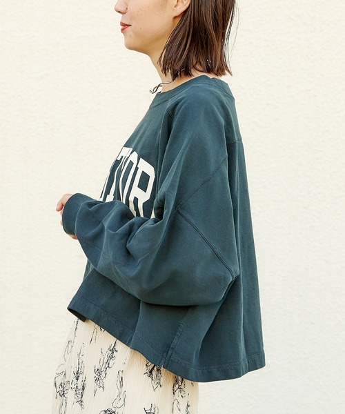 Chico（チコ）の「ショート丈デカロゴスウェット（スウェット・レディース・ネイビー/アイボリー/ライトグレー/チャコールグレー・FREE）」の13枚目の写真