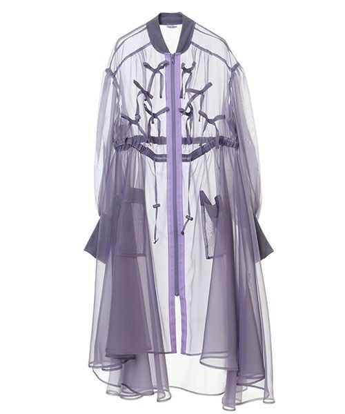 Candy Stripper（キャンディストリッパー）の「RIBBON SHEER ドレス（ワンピース・レディース・ブラック/グレー/ホワイト・2）」の4枚目の写真