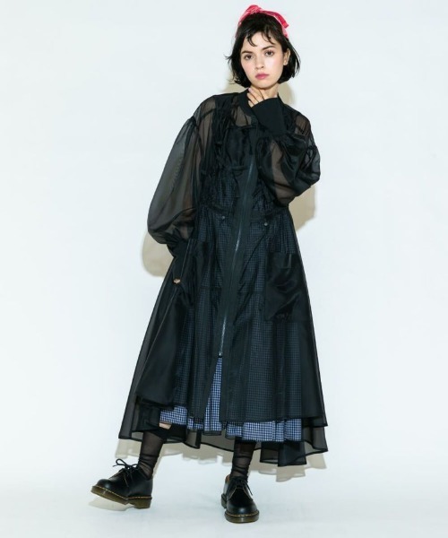 Candy Stripper（キャンディストリッパー）の「RIBBON SHEER ドレス（ワンピース・レディース・ブラック/グレー/ホワイト・2）」の11枚目の写真