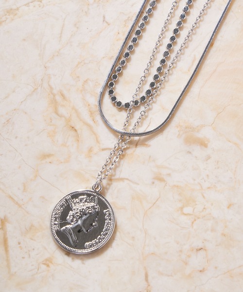 Chico（チコ）の「コインネックレスセット/スネークネックレス/チェーンネックレス（ネックレス・レディース・シルバー/ゴールド・FREE）」の10枚目の写真