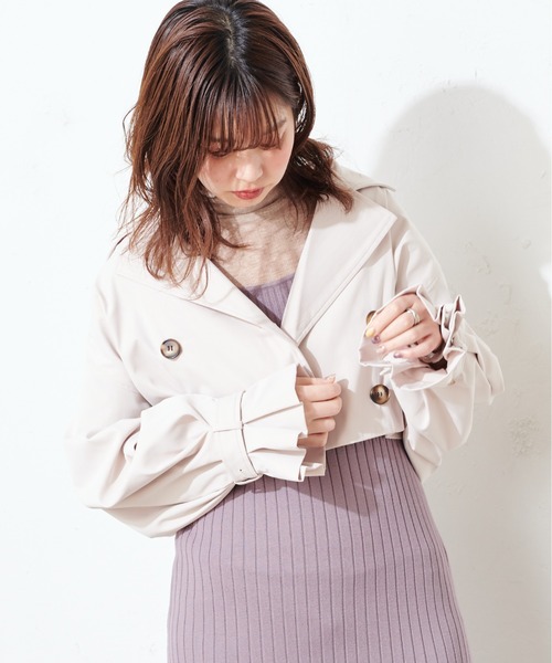 natural couture(ナチュラルクチュール)の「【WEB限定】マルチウェイトレンチコート(ビスチェ+スカートセット)(トレンチコート・レディース・ベージュ/オリーブ/アイボリー・FREE)」の4枚目の写真