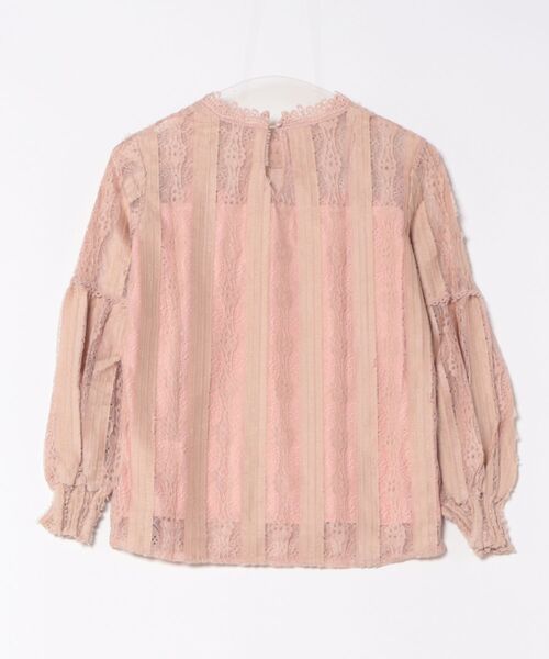 KOBE LETTUCE（コウベレタス）の「ボリューム袖デザインレースブラウス（シャツ/ブラウス・レディース・ピンク/オフホワイト/ブラック/ライトベージュ・FREE）」の6枚目の写真