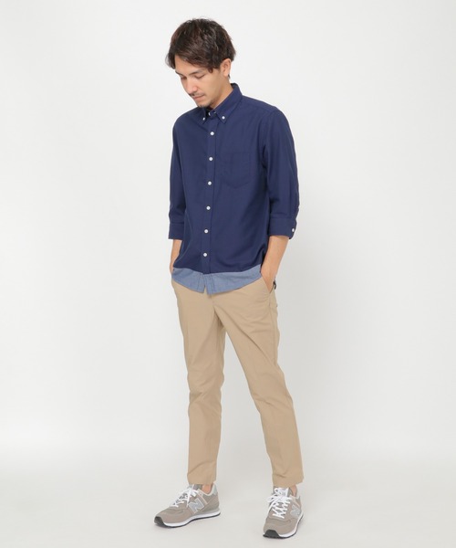 ikka(イッカ)の「【吸水速乾】7分オックスシャツCOOLMAX ECO(シャツ/ブラウス・メンズ・ホワイト/ネイビー/ベージュ・S/M/XL/L)」の17枚目の写真