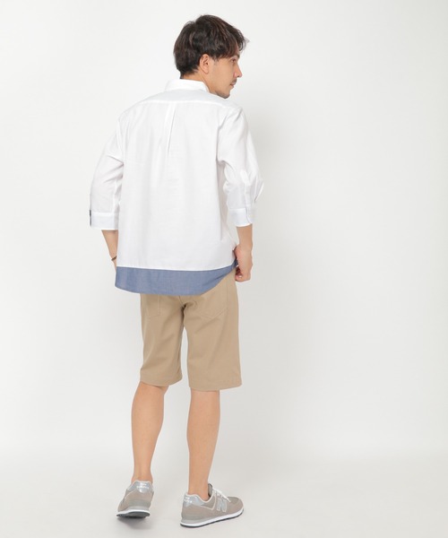ikka(イッカ)の「【吸水速乾】7分オックスシャツCOOLMAX ECO(シャツ/ブラウス・メンズ・ホワイト/ネイビー/ベージュ・S/M/XL/L)」の19枚目の写真