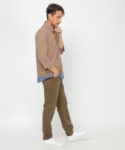 ikka(イッカ)の「【吸水速乾】7分オックスシャツCOOLMAX ECO(シャツ/ブラウス・メンズ・ホワイト/ネイビー/ベージュ・S/M/XL/L)」の21枚目の写真