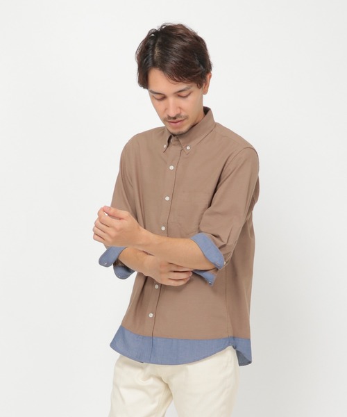 ikka(イッカ)の「【吸水速乾】7分オックスシャツCOOLMAX ECO(シャツ/ブラウス・メンズ・ホワイト/ネイビー/ベージュ・S/M/XL/L)」の22枚目の写真
