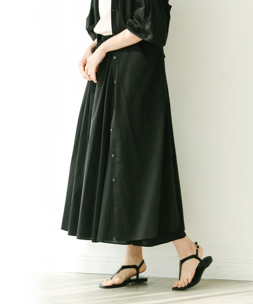 LEPSIM(レプシィム)の「軽やかコットンスカーチョ 925675(その他パンツ・レディース・ブラック/パープル/レッド/カーキ/ブルー/パープル系その他/グリーン/ブラウン・FREE)」の3枚目の写真