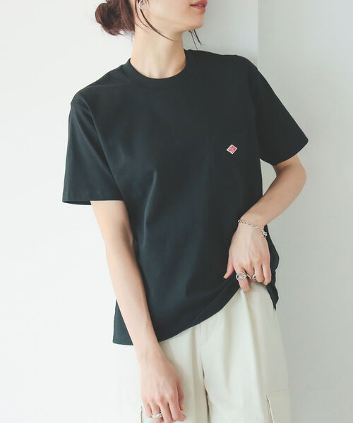 B:MING by BEAMS（ビーミングバイビームス）の「DANTON / ポケット Tシャツ（Tシャツ/カットソー・レディース・ブラウン系その他2/ホワイト/ブラック/ミント・36/34）」の5枚目の写真