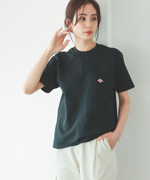 B:MING by BEAMS（ビーミングバイビームス）の「DANTON / ポケット Tシャツ（Tシャツ/カットソー・レディース・ブラウン系その他2/ホワイト/ブラック/ミント・36/34）」の6枚目の写真