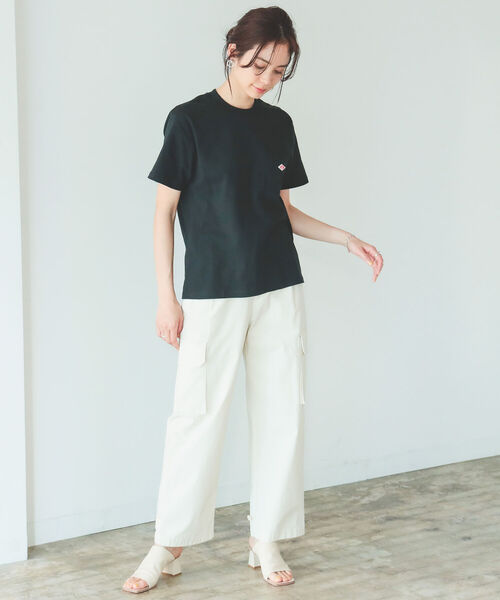 B:MING by BEAMS（ビーミングバイビームス）の「DANTON / ポケット Tシャツ（Tシャツ/カットソー・レディース・ブラウン系その他2/ホワイト/ブラック/ミント・36/34）」の9枚目の写真
