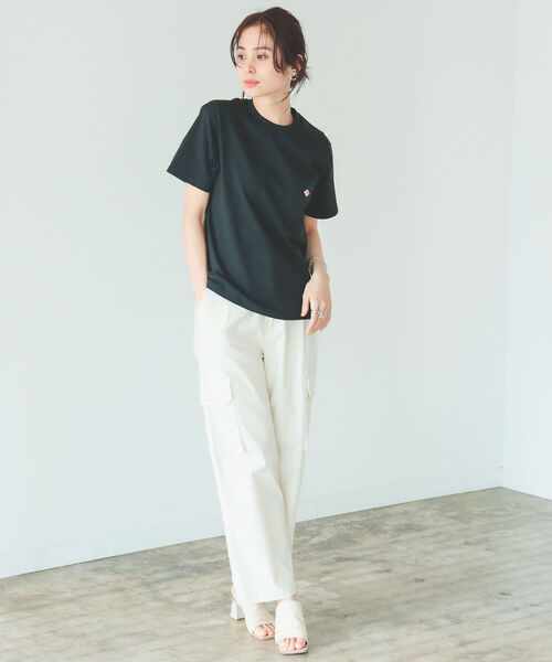 B:MING by BEAMS（ビーミングバイビームス）の「DANTON / ポケット Tシャツ（Tシャツ/カットソー・レディース・ブラウン系その他2/ホワイト/ブラック/ミント・36/34）」の10枚目の写真