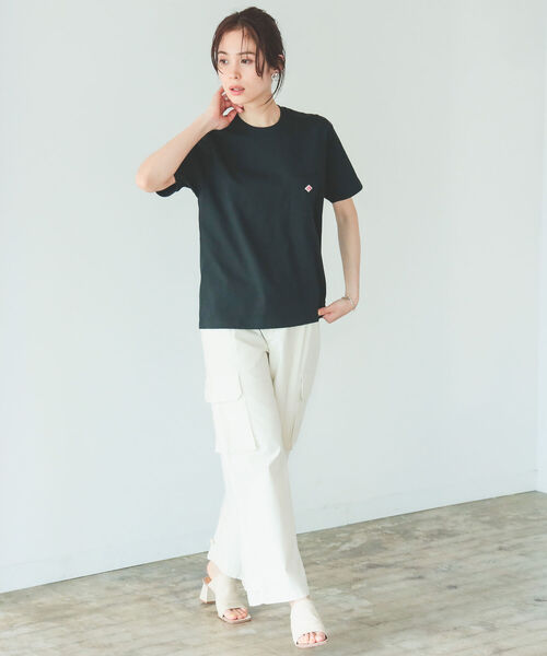 B:MING by BEAMS（ビーミングバイビームス）の「DANTON / ポケット Tシャツ（Tシャツ/カットソー・レディース・ブラウン系その他2/ホワイト/ブラック/ミント・36/34）」の11枚目の写真