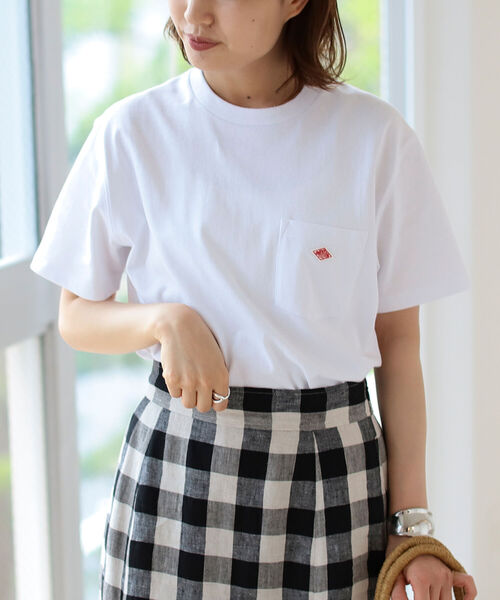 B:MING by BEAMS（ビーミングバイビームス）の「DANTON / ポケット Tシャツ（Tシャツ/カットソー・レディース・ブラウン系その他2/ホワイト/ブラック/ミント・36/34）」の12枚目の写真