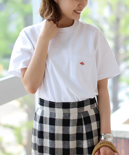 B:MING by BEAMS（ビーミングバイビームス）の「DANTON / ポケット Tシャツ（Tシャツ/カットソー・レディース・ブラウン系その他2/ホワイト/ブラック/ミント・36/34）」の13枚目の写真