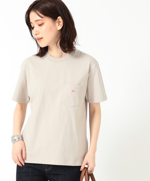 B:MING by BEAMS（ビーミングバイビームス）の「DANTON / ポケット Tシャツ（Tシャツ/カットソー・レディース・ブラウン系その他2/ホワイト/ブラック/ミント・36/34）」の4枚目の写真