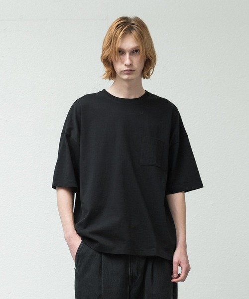 SLICK(スリック)の「ドロップショルダーTシャツ(Tシャツ/カットソー・メンズ・ホワイト/ブラック/ライトグレー/ピンク/グリーン/グリーン系/グレー・1/2/3)」の3枚目の写真