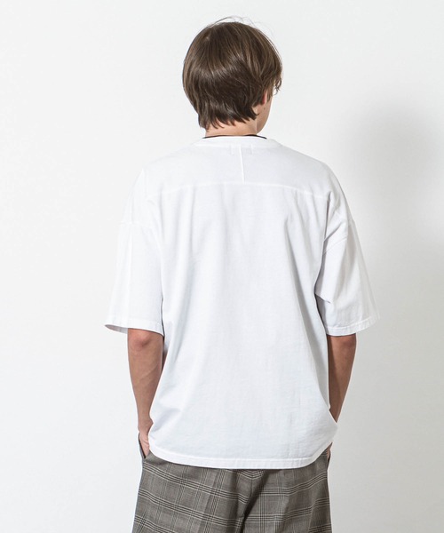 SLICK(スリック)の「ドロップショルダーTシャツ(Tシャツ/カットソー・メンズ・ホワイト/ブラック/ライトグレー/ピンク/グリーン/グリーン系/グレー・1/2/3)」の21枚目の写真