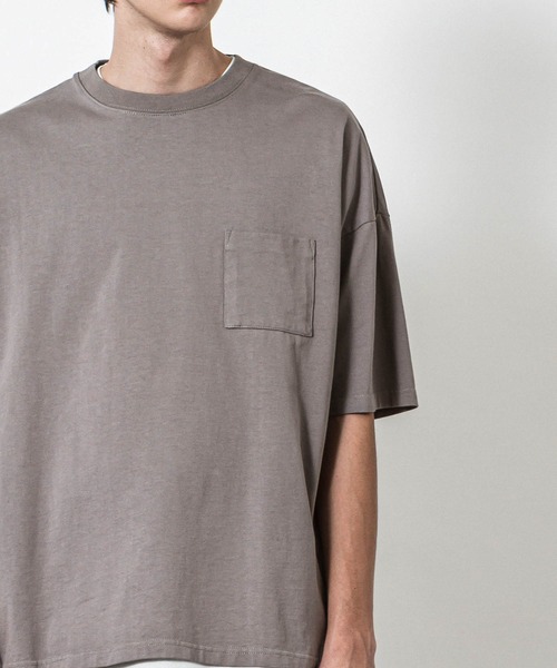 SLICK(スリック)の「ドロップショルダーTシャツ(Tシャツ/カットソー・メンズ・ホワイト/ブラック/ライトグレー/ピンク/グリーン/グリーン系/グレー・1/2/3)」の14枚目の写真