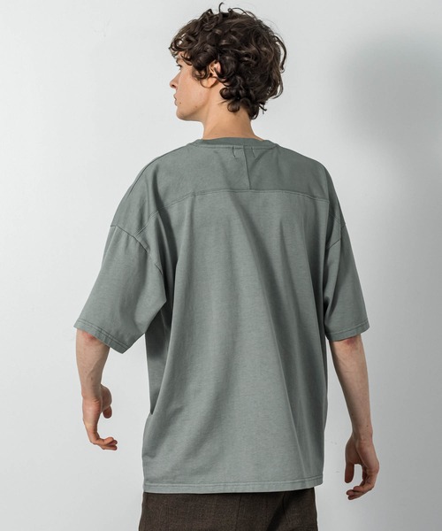 SLICK(スリック)の「ドロップショルダーTシャツ(Tシャツ/カットソー・メンズ・ホワイト/ブラック/ライトグレー/ピンク/グリーン/グリーン系/グレー・1/2/3)」の10枚目の写真