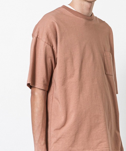 SLICK(スリック)の「ドロップショルダーTシャツ(Tシャツ/カットソー・メンズ・ホワイト/ブラック/ライトグレー/ピンク/グリーン/グリーン系/グレー・1/2/3)」の11枚目の写真