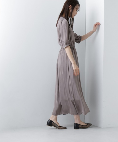 セール】【WEB限定】サテンマキシカシュクールワンピース（ワンピース