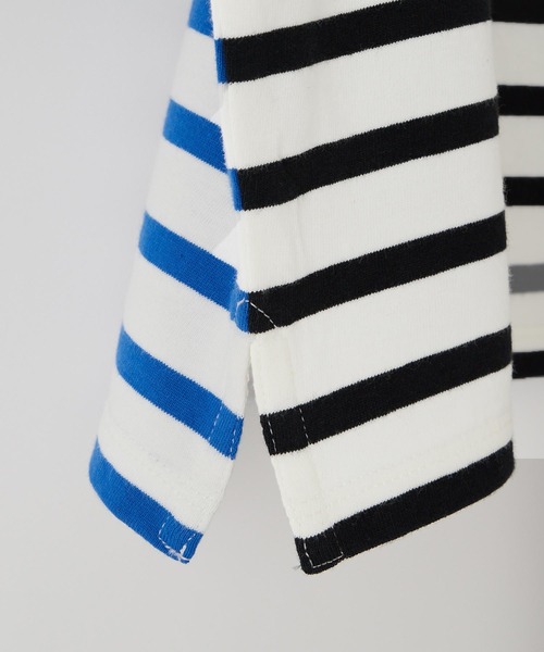 CIAOPANIC TYPY（チャオパニックティピー）の「【ZOZOTOWN限定】バスクボーダーオーバーハーフスリーブTee（Tシャツ/カットソー・キッズ・グリーン/ブルー/ホワイト/ホワイト系その他/オレンジ・S/M/L/XL/XXL）」の8枚目の写真