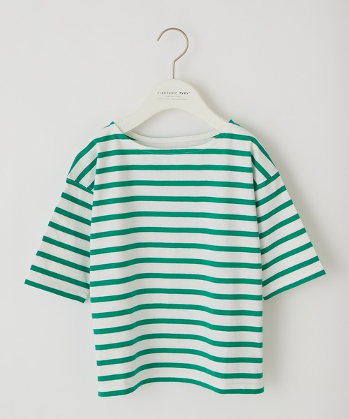 CIAOPANIC TYPY（チャオパニックティピー）の「【ZOZOTOWN限定】バスクボーダーオーバーハーフスリーブTee（Tシャツ/カットソー・キッズ・グリーン/ブルー/ホワイト/ホワイト系その他/オレンジ・S/M/L/XL/XXL）」の14枚目の写真