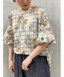 BEARDSLEY | チェックフラワーブラウス(シャツ/ブラウス)