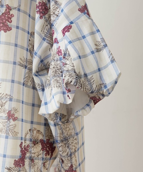 BEARDSLEY（ビアズリー）の「チェックフラワーブラウス（シャツ/ブラウス・レディース・パープル/イエロー・FREE）」の11枚目の写真
