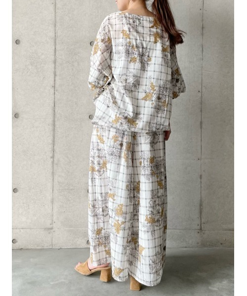 BEARDSLEY（ビアズリー）の「チェックフラワーブラウス（シャツ/ブラウス・レディース・パープル/イエロー・FREE）」の17枚目の写真