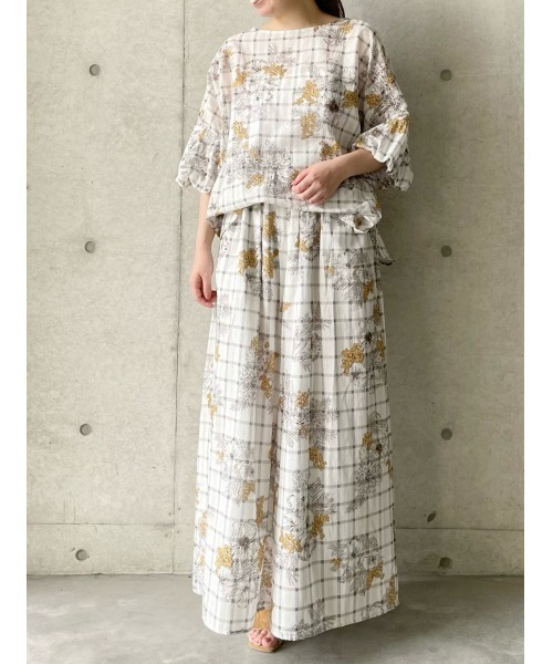 BEARDSLEY（ビアズリー）の「チェックフラワーブラウス（シャツ/ブラウス・レディース・パープル/イエロー・FREE）」の16枚目の写真