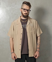 GALLIS ADDICTION | GA OPEN-COLLAR 無地 S/Sシャツ/オープンカラー 半袖シャツ(シャツ/ブラウス)
