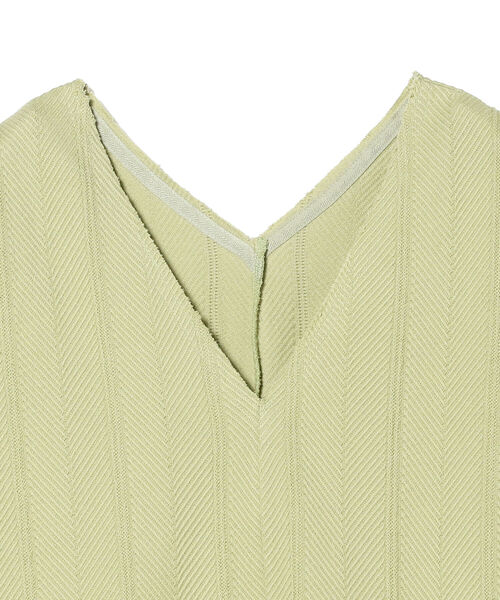 Ray BEAMS(レイビームス)の「Ray BEAMS / ヘリンボーン サイド スリット Vネック カットソー(Tシャツ/カットソー・レディース・オフホワイト/ブラック/ミント・ONE SIZE)」の22枚目の写真