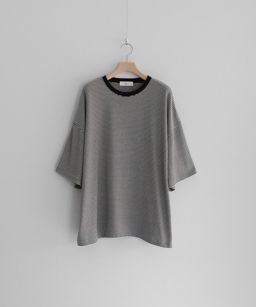remer（リメール）の「loose basic border Tee/ルーズベーシックボーダーTee（Tシャツ/カットソー・メンズ・ブラック・SMALL/MEDIUM/LARGE）」の3枚目の写真